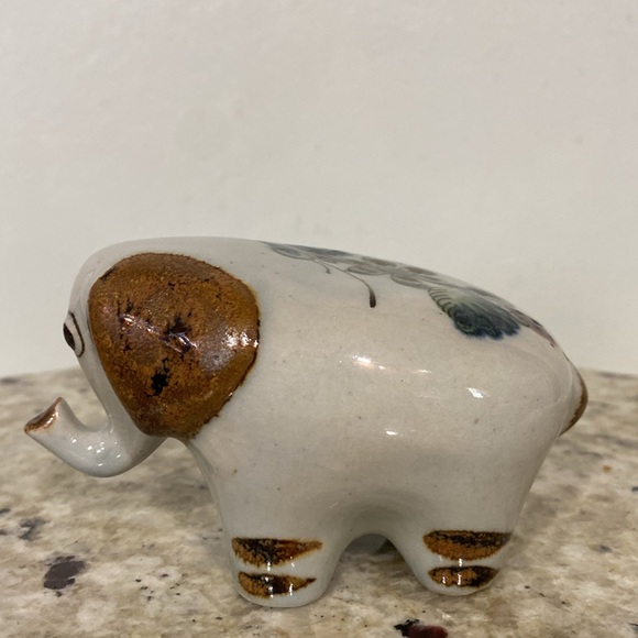 Vintage 1970 Ken Edwards El Palomar Mexican Tonala Art Pottery Elephant Figurine - Picture 10 of 14
